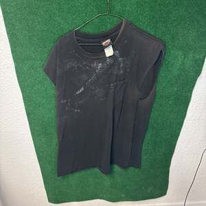 Vintage Harley-Davidson Cycles Black Bandana Print Sleeveless T-Shirt, Y2K